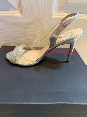 Nina Silver Crystal Slingback High Heels - Women